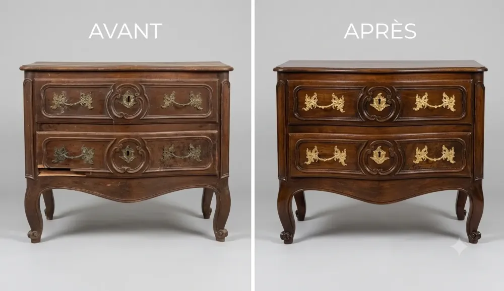 Avant-après commode